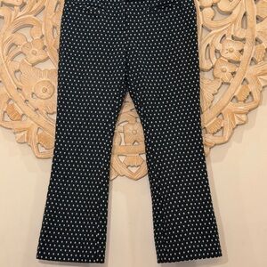 Cartonnier Green and Black with white Geometric Charlie Crop Flare Pants
